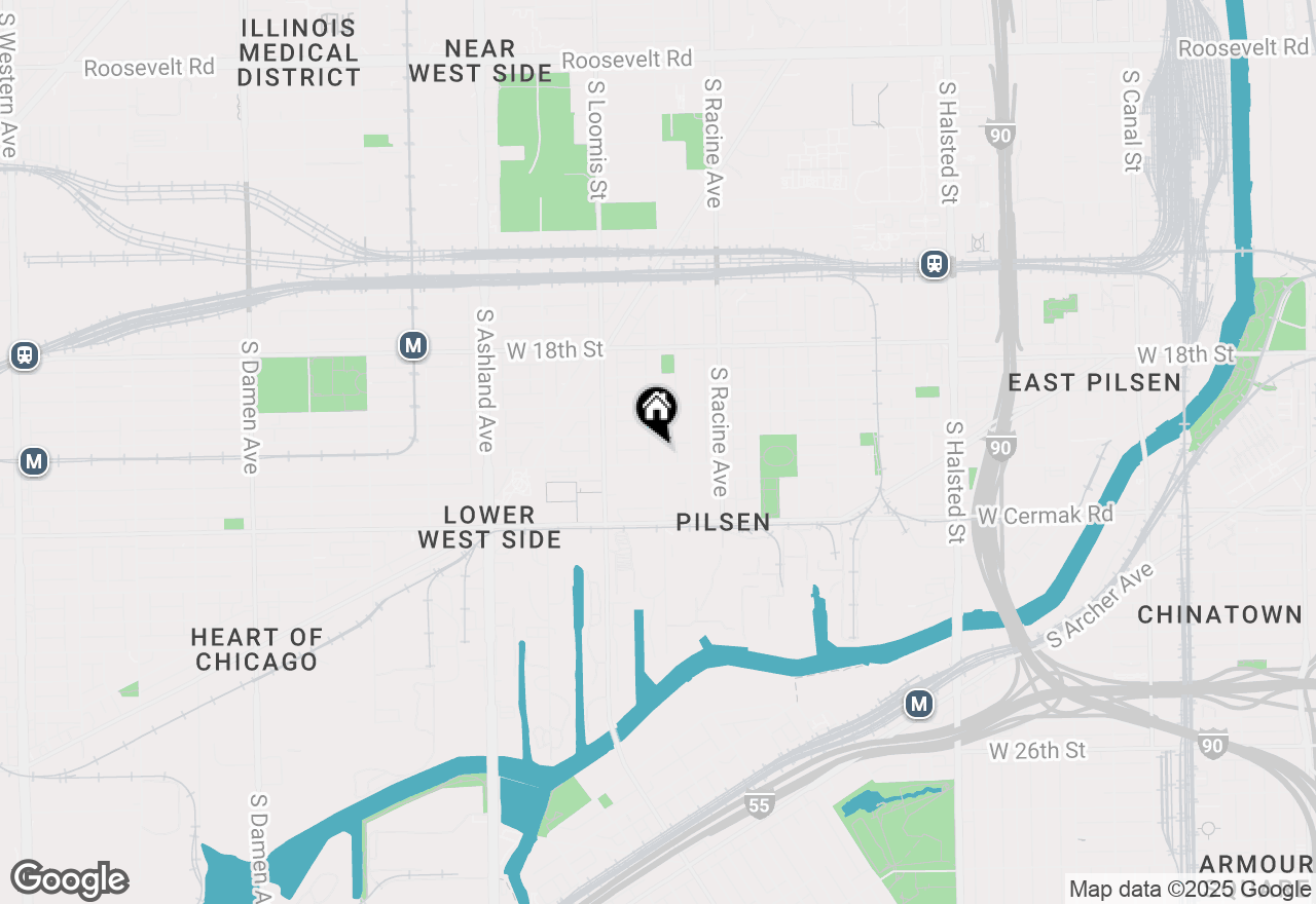 Map of 2014 S Throop Street, Chicago, IL 60608