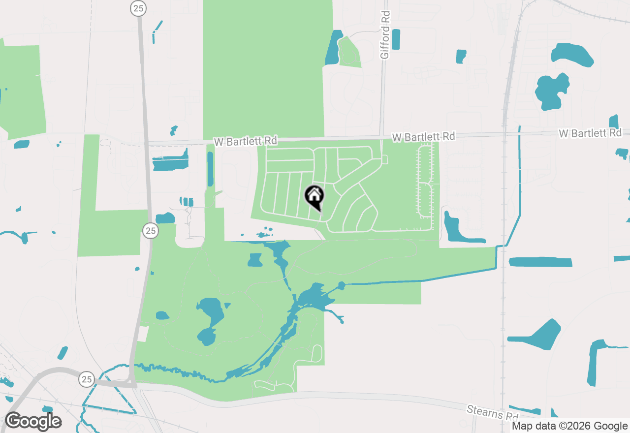 Map of 2024 Westridge Boulevard, Bartlett, IL 60103