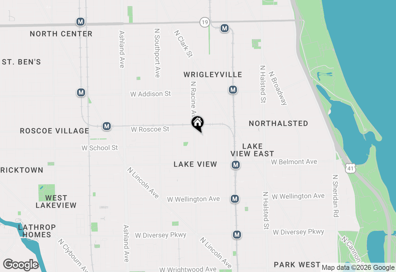 Map of 3331 N Racine Avenue #D, Chicago, IL 60657