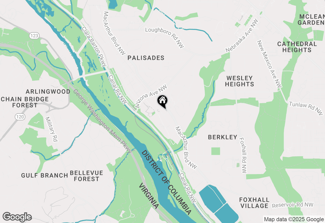 Map of 5113 Sherier Place Nw, Washington, DC 20016