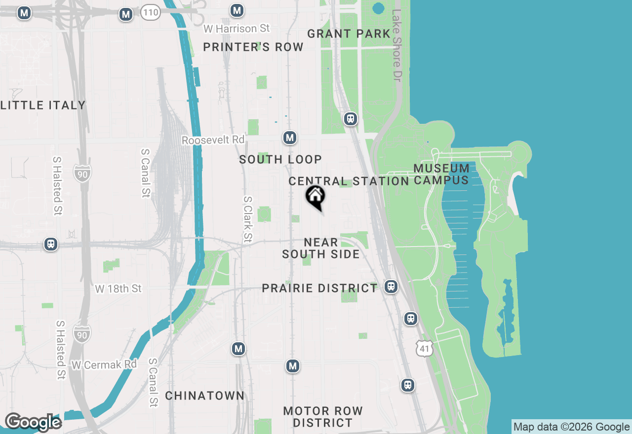 Map of 1464 S Michigan Avenue #2207, Chicago, IL 60605