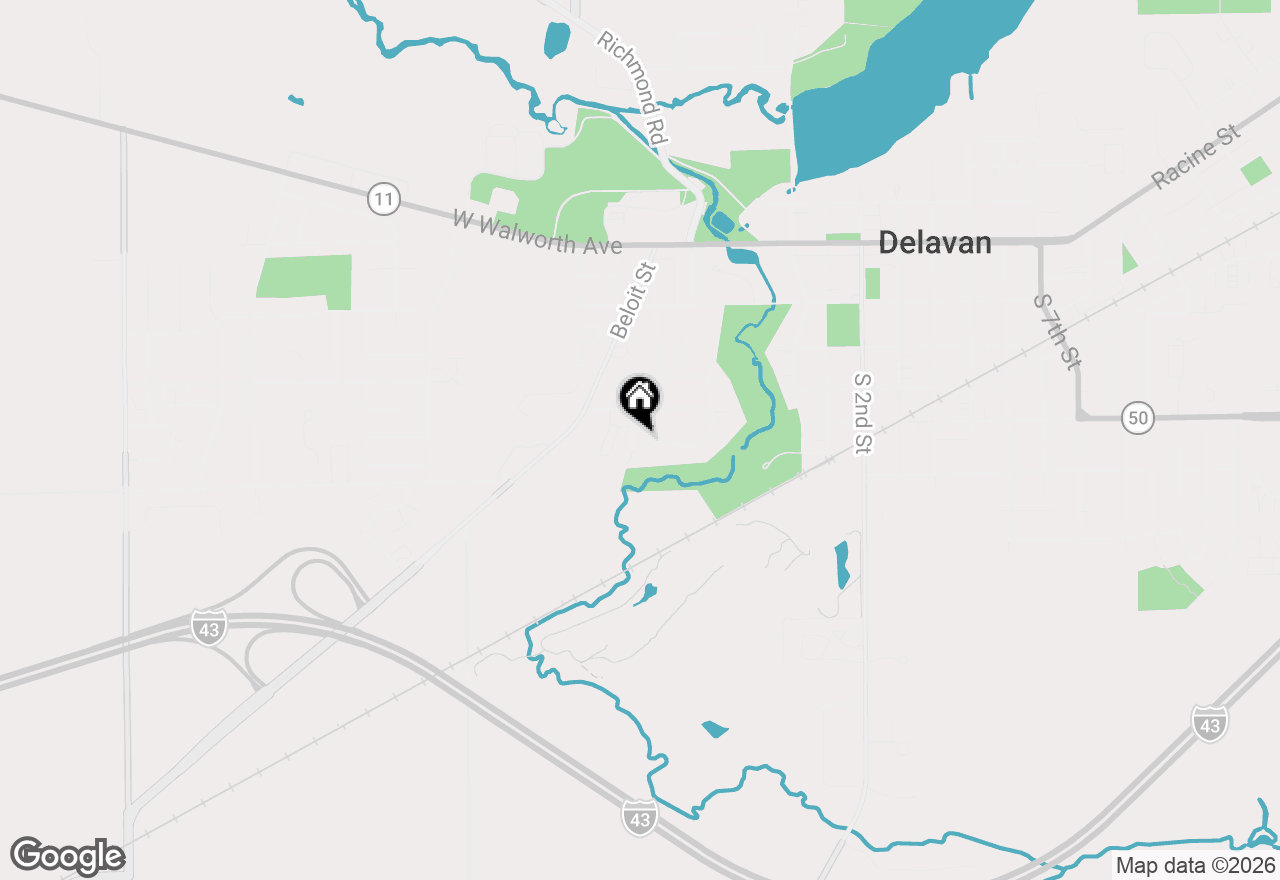 Map of 419 Coburn Street, Delavan, WI 53115