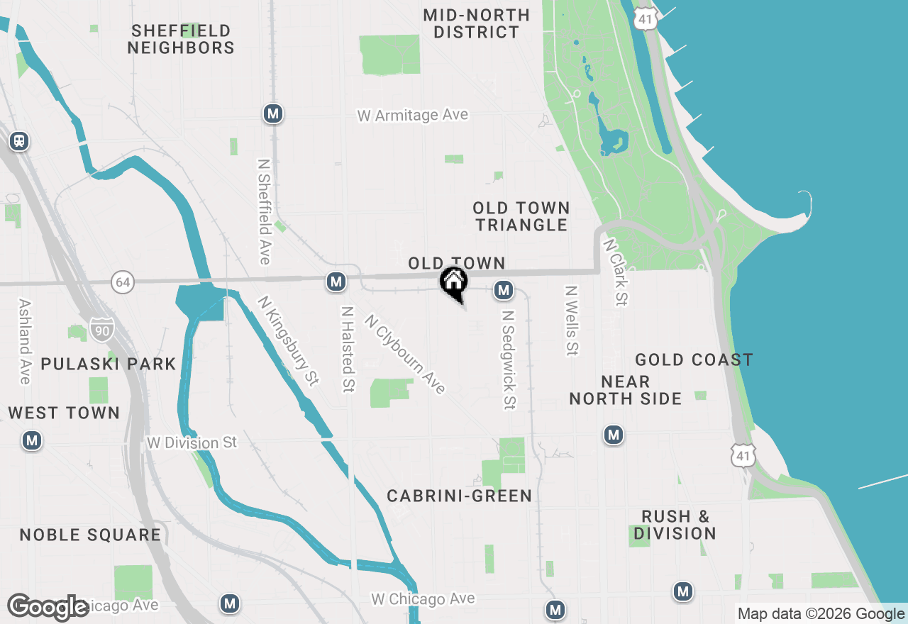 Map of 1503 N Mohawk Street #1E, Chicago, IL 60610