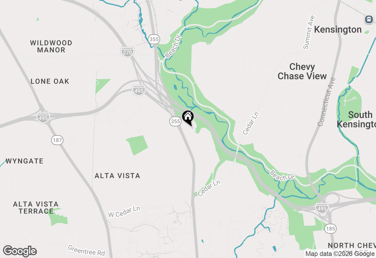 Map of 4902 Asbury Lane, Bethesda, MD 20814