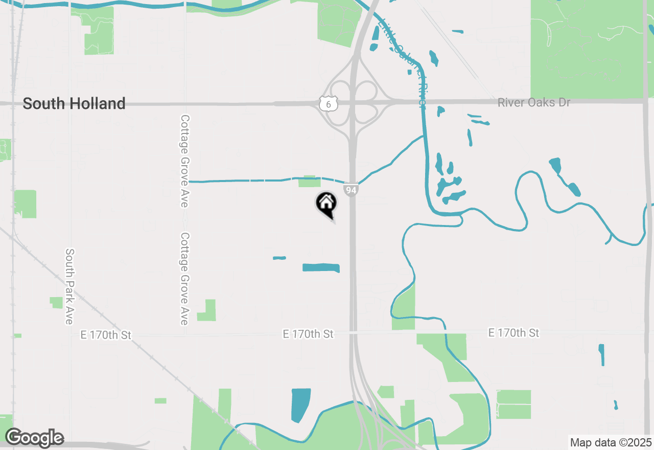 Map of 16617 Kimbark Avenue, South Holland, IL 60473