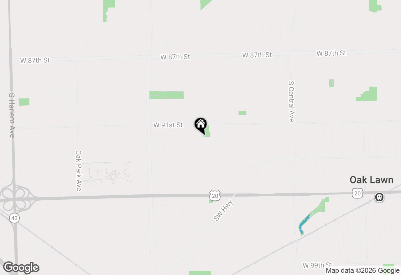 Map of 9132 Meade Avenue, Oak Lawn, IL 60453