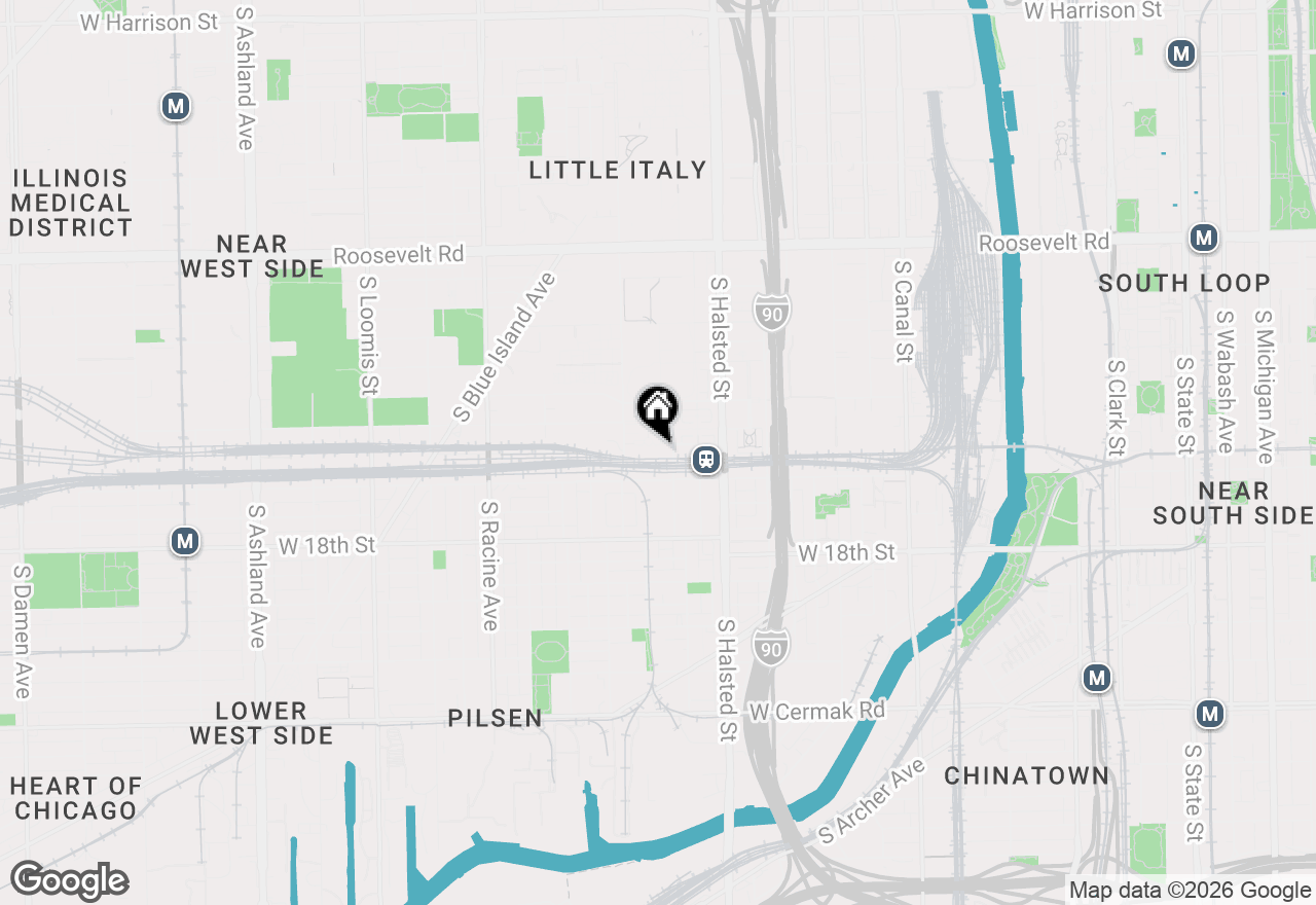 Map of 1525 S Sangamon Street #311, Chicago, IL 60608