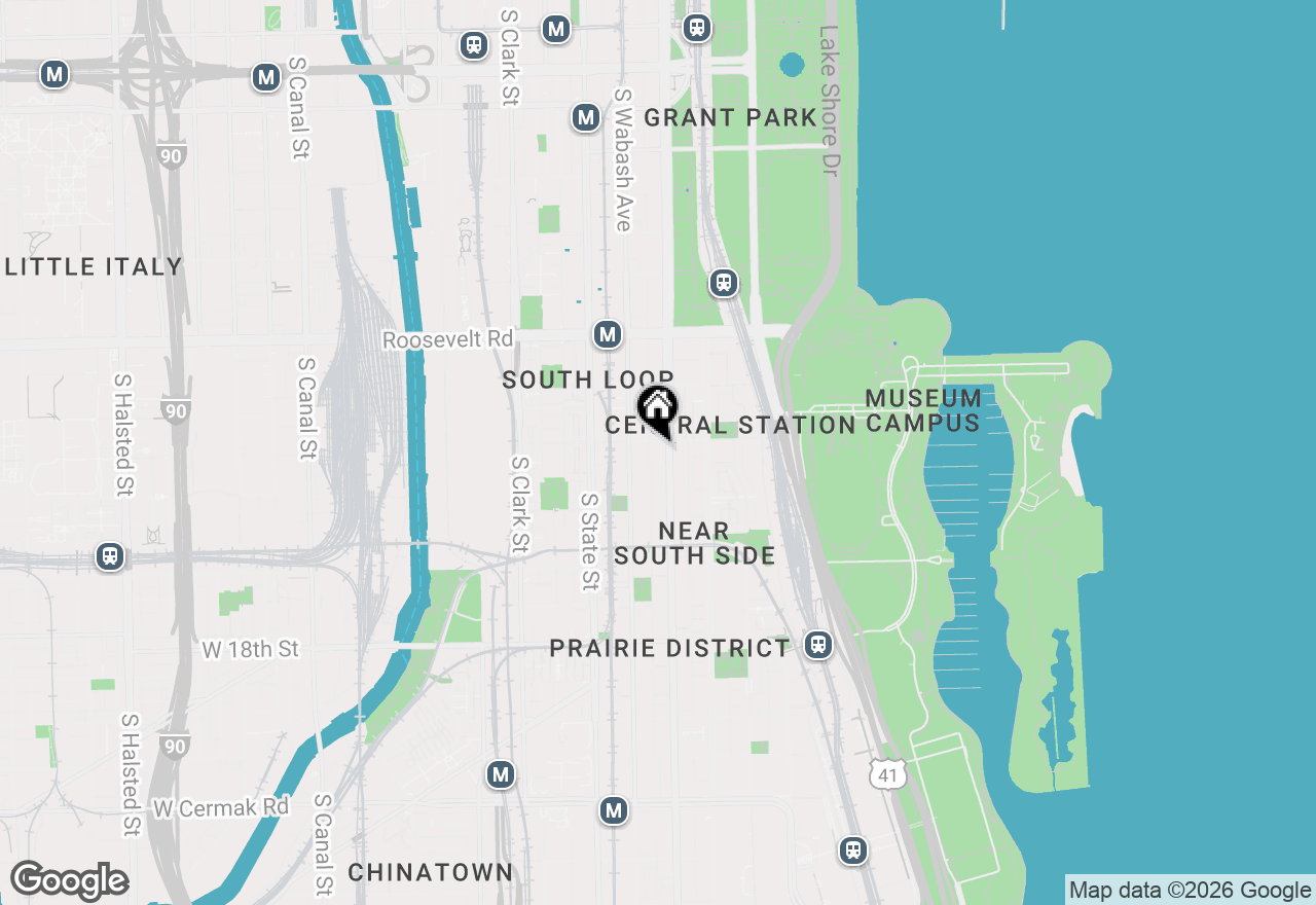 Map of 1400 S Michigan Avenue #1603, Chicago, IL 60605