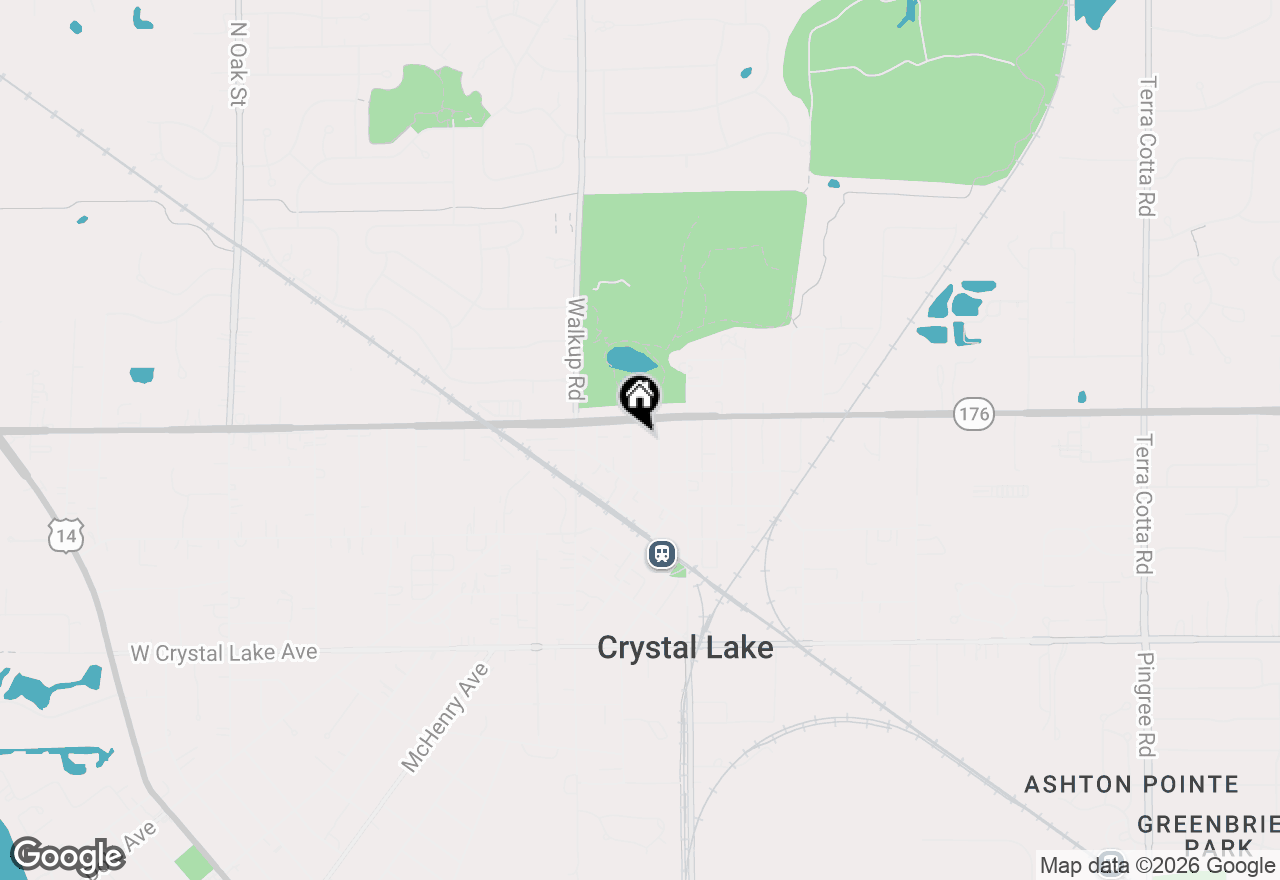 Map of 227 2nd Street, Crystal Lake, IL 60014