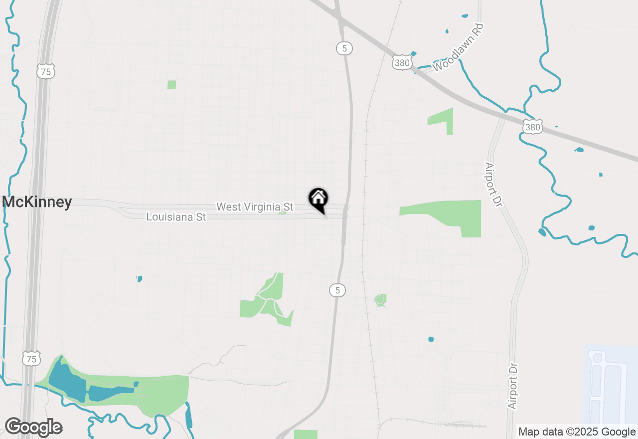 Map of 206 E Louisiana Street, Mckinney, TX 75069