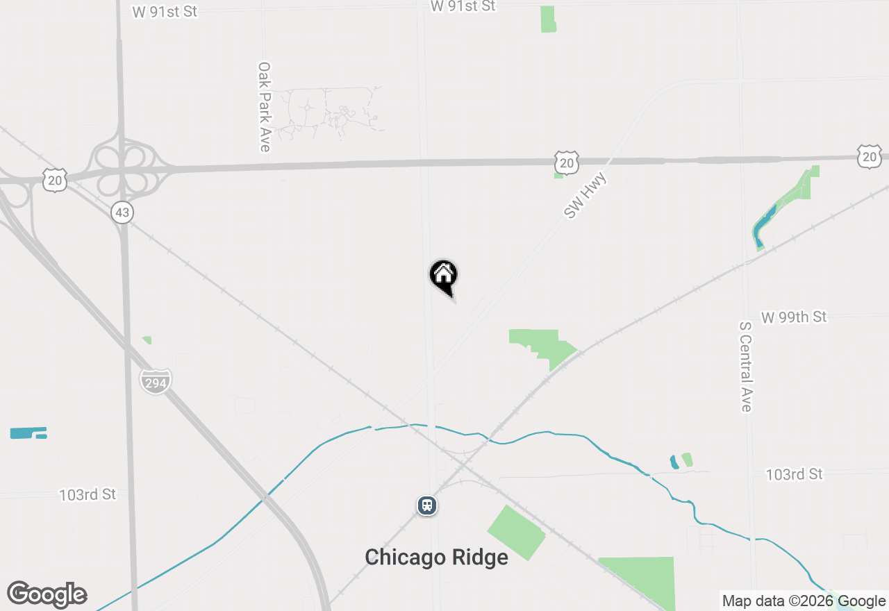 Map of 9822 Marion Avenue, Oak Lawn, IL 60453