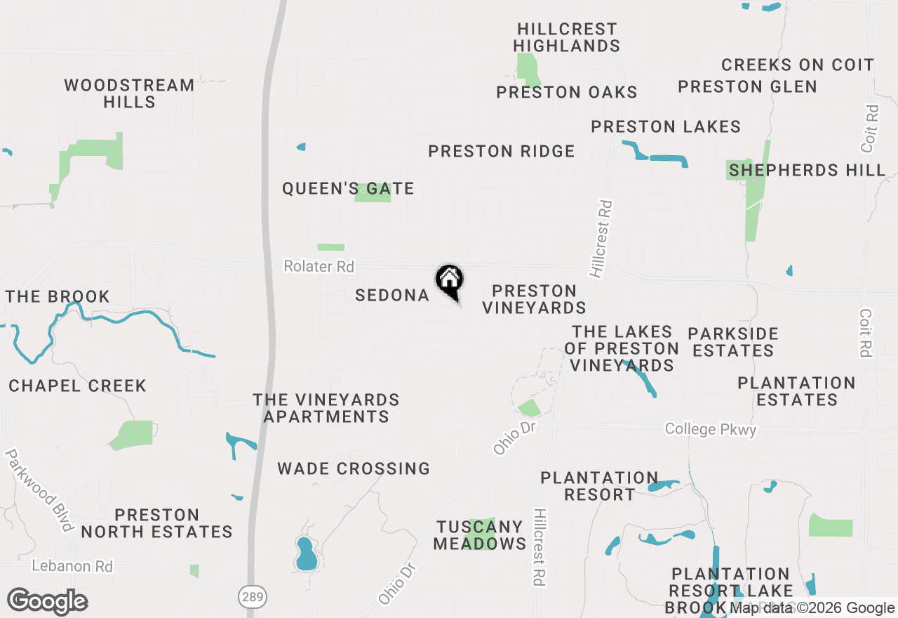 Map of 10120 Preston Vineyard Drive, Frisco, TX 75035