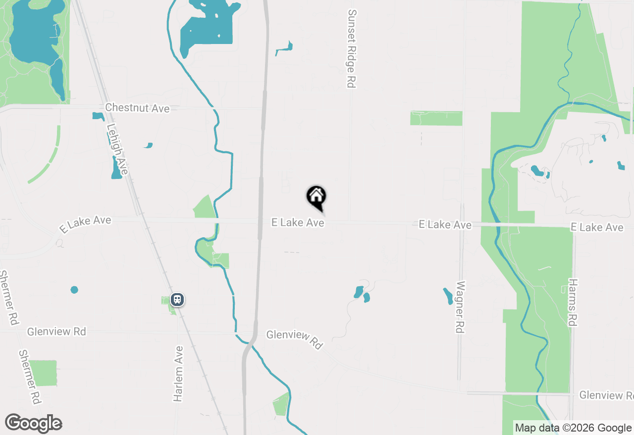 Map of 1406 E Lake Avenue, Glenview, IL 60025