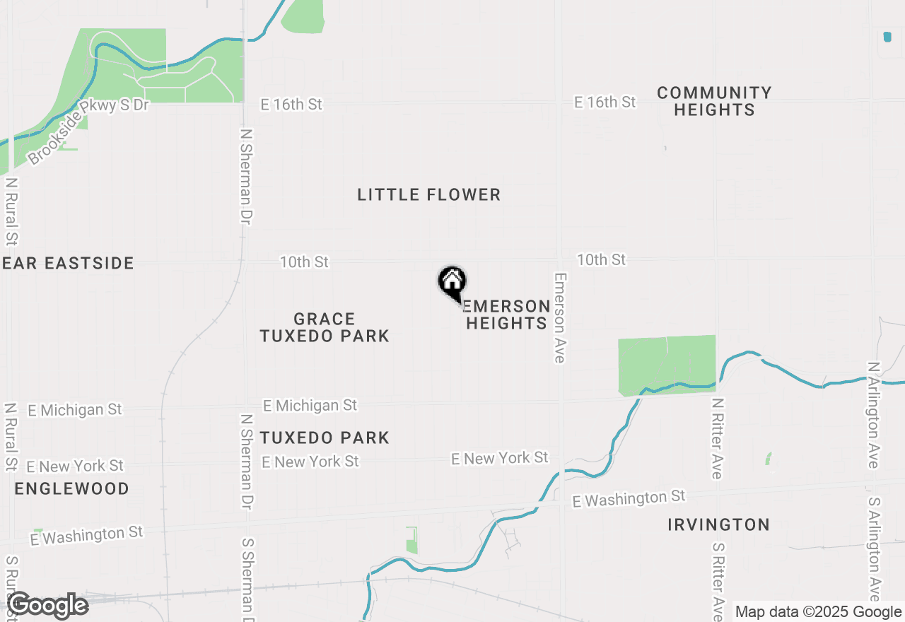 Map of 802 Carlyle Place, Indianapolis, IN 46201