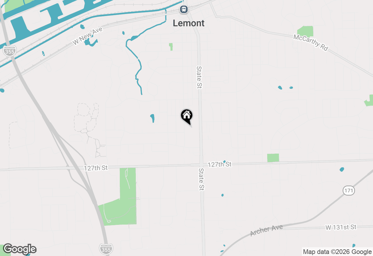 Map of 1109 Warner Avenue, Lemont, IL 60439