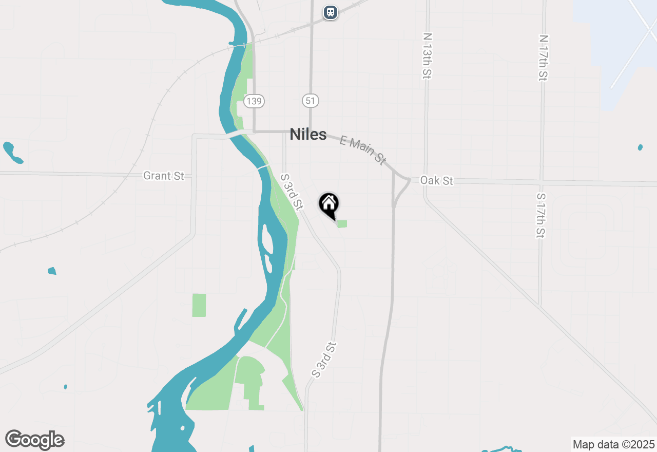 Map of 327 S 4th Street, Niles, MI 49120