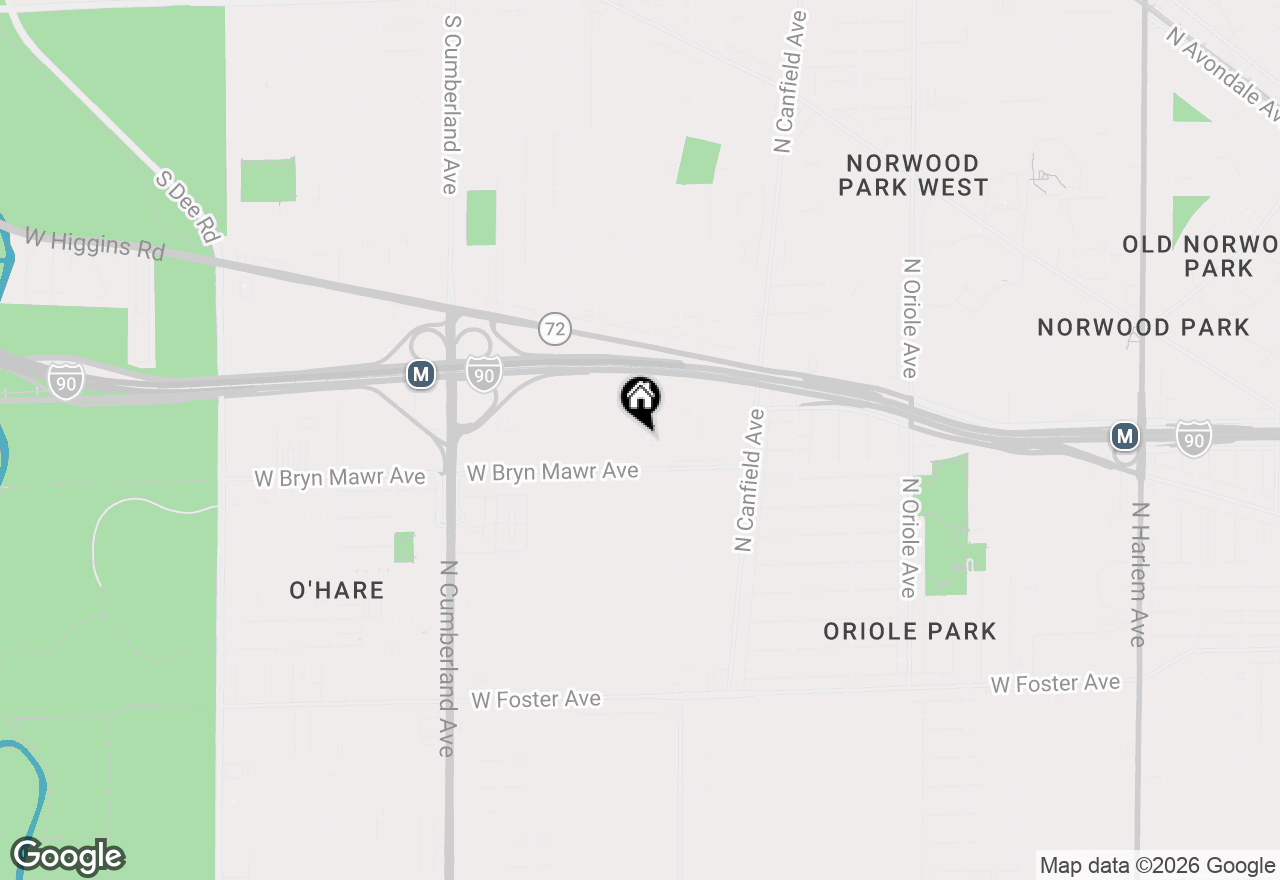 Map of 5628 N Redwood Drive, Norwood Park, IL 60631