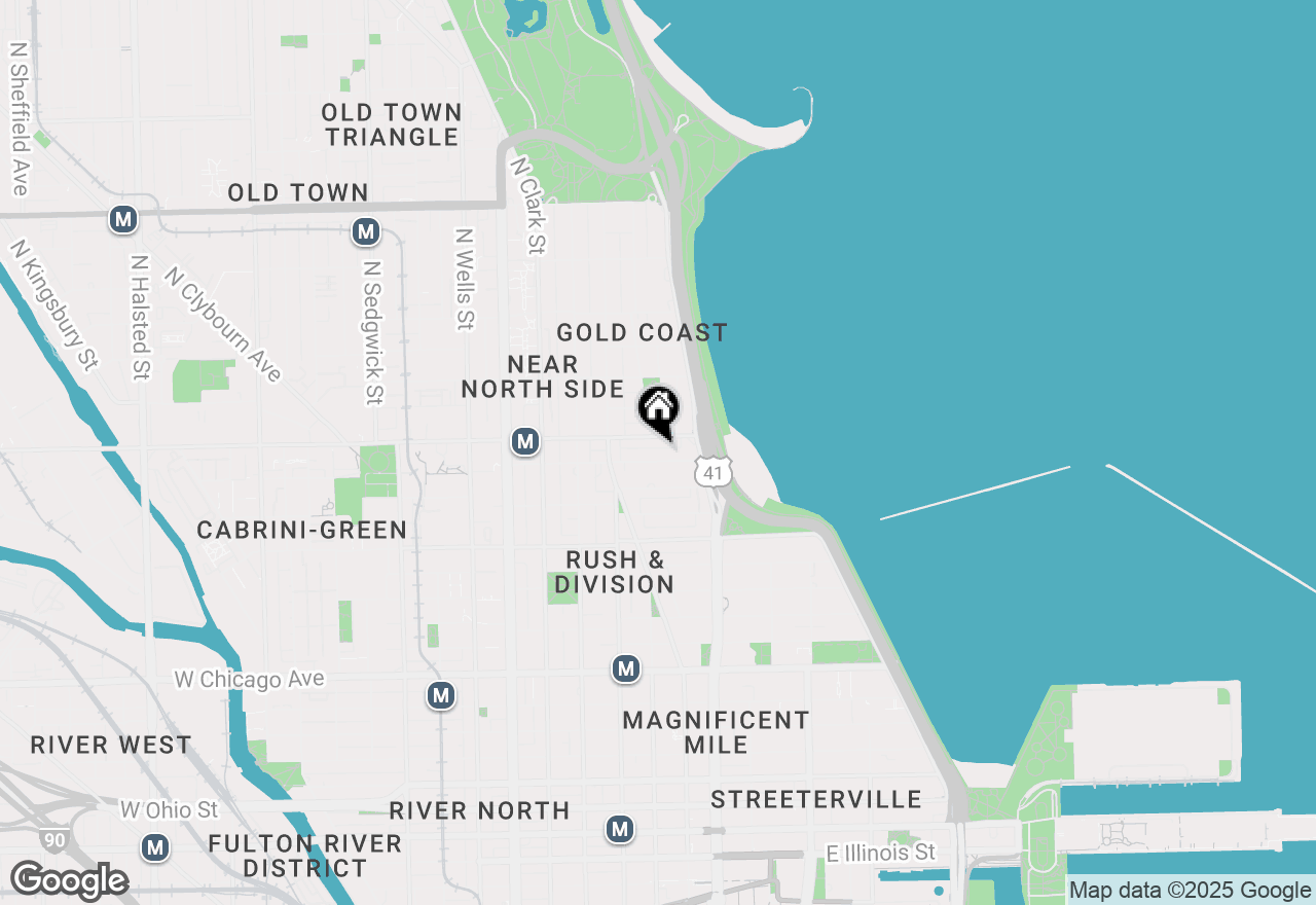 Map of 56 E Elm Street, Chicago, IL 60611