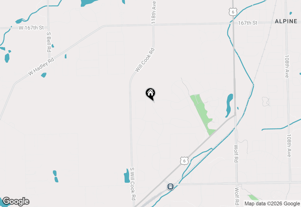 Map of 17300 Brook Hill Drive, Orland Park, IL 60467