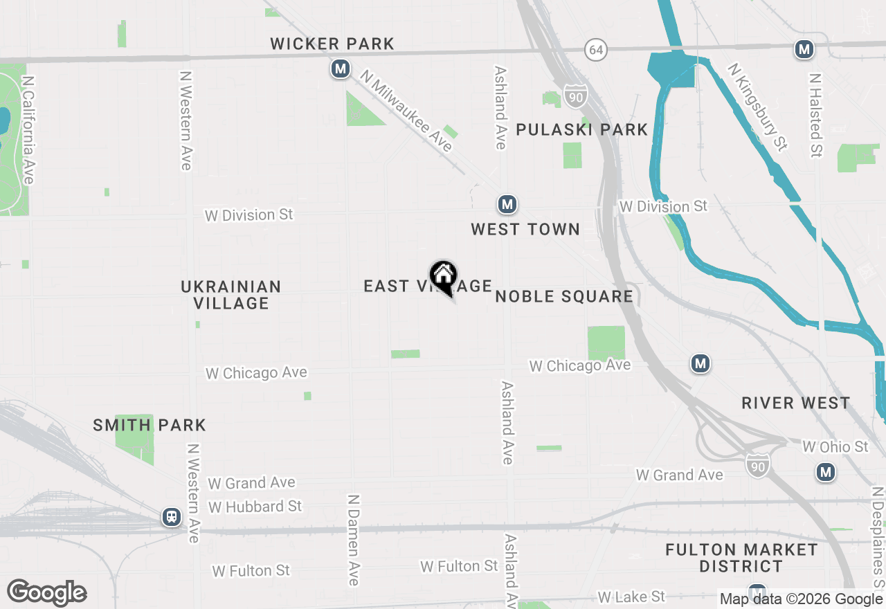 Map of 912 N Hermitage Avenue #3, Chicago, IL 60622