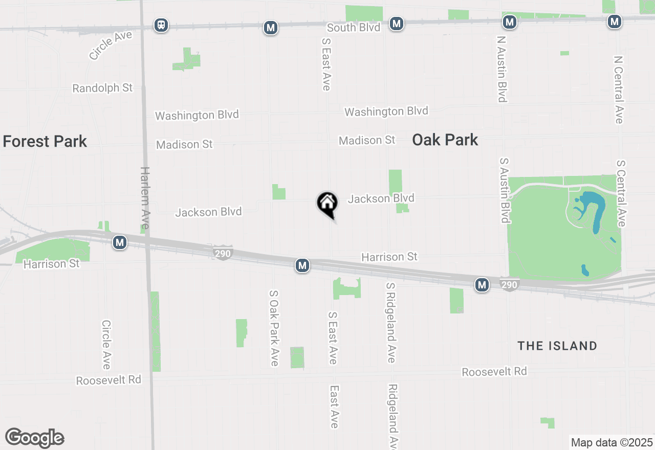 Map of 743 S East Avenue, Oak Park, IL 60304