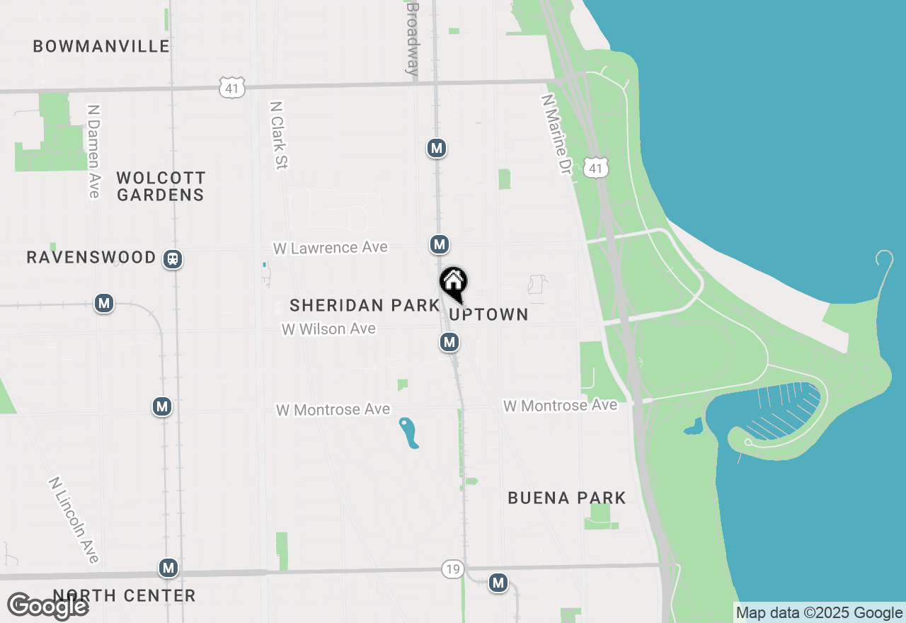 Map of 4621 N Broadway Street #2, Chicago, IL 60640