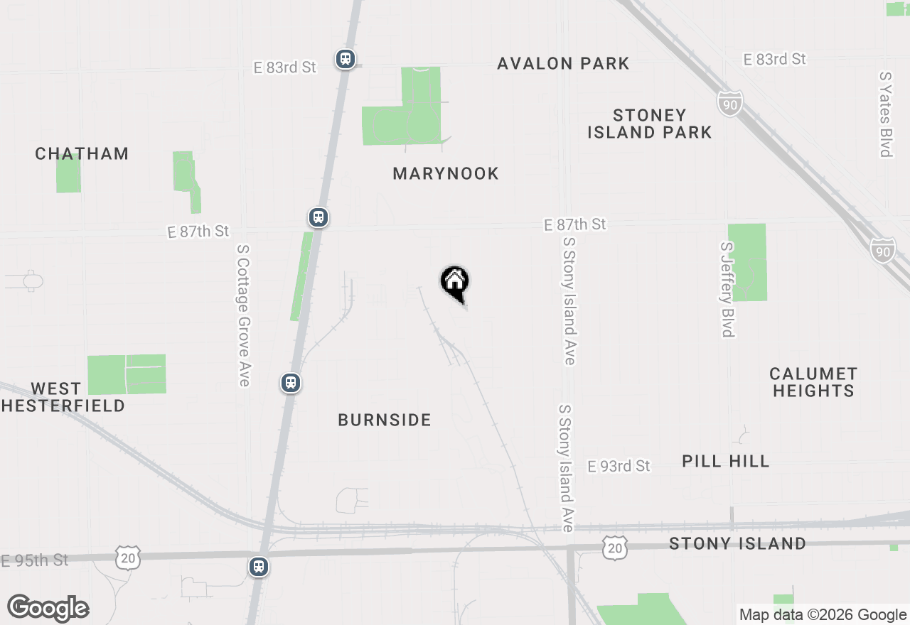 Map of 1319 E 89th Street, Chicago, IL 60619