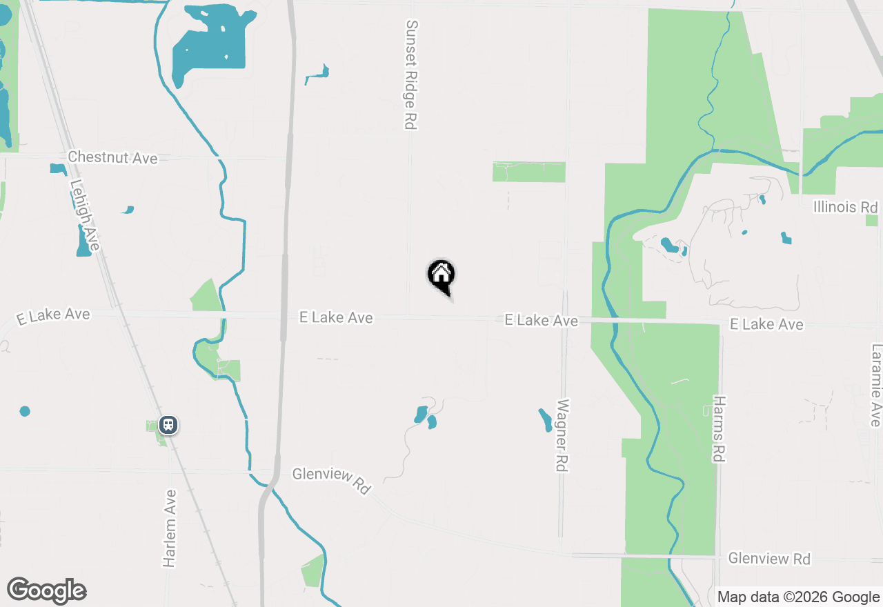 Map of 1414 Canterbury Lane, Glenview, IL 60025