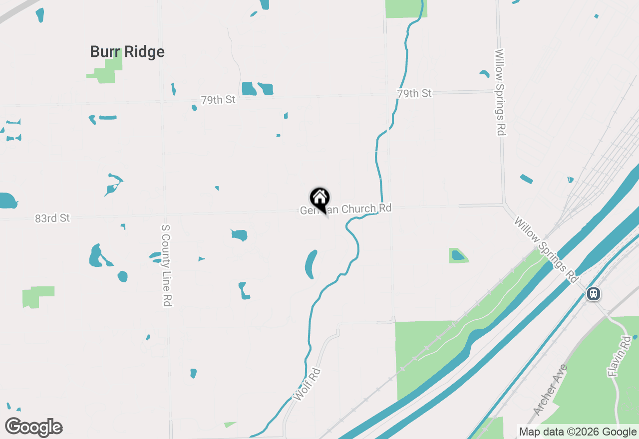 Map of 8305 Buege Lane, Burr Ridge, IL 60527