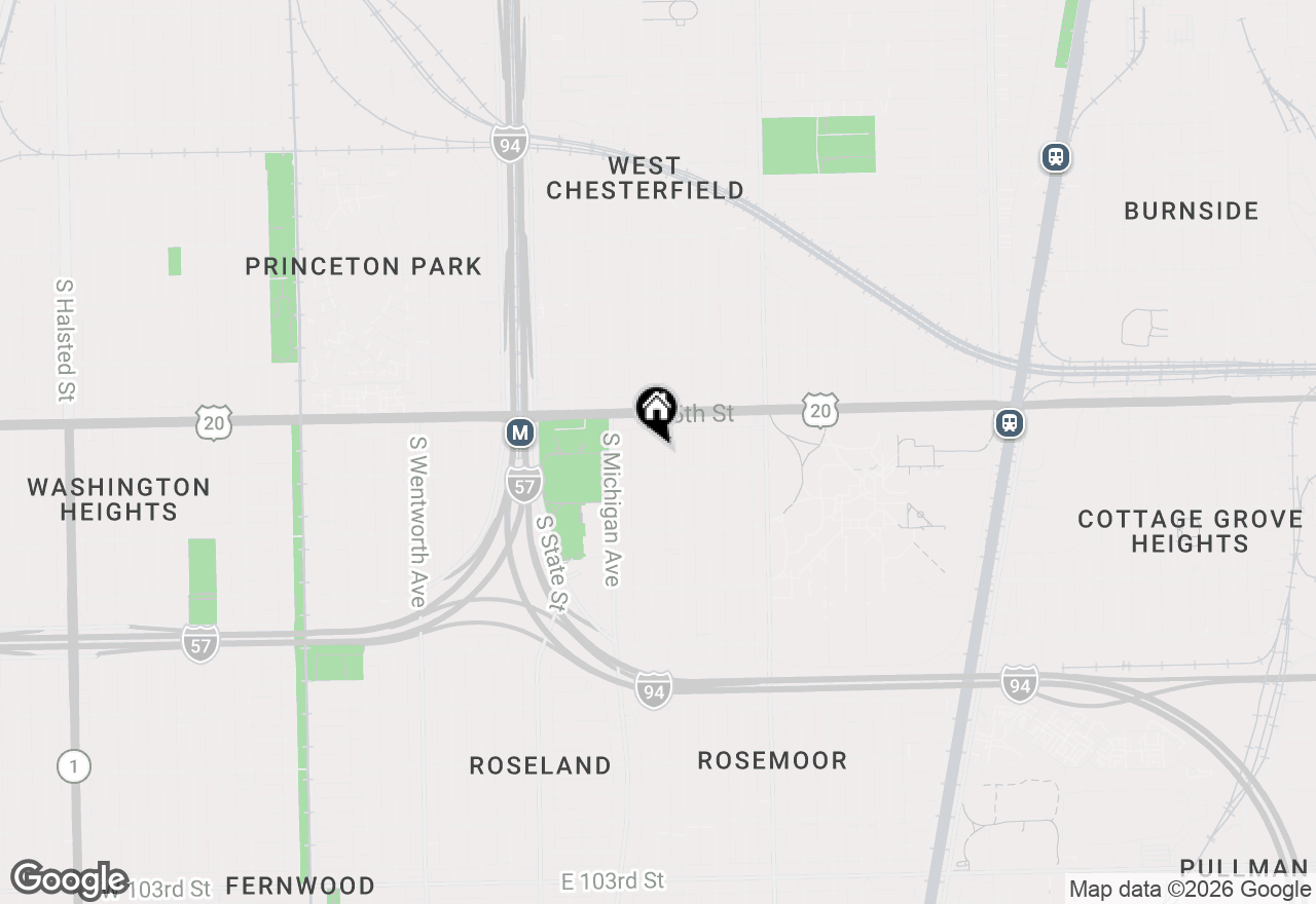 Map of 9541 S Indiana Avenue, Chicago, IL 60628