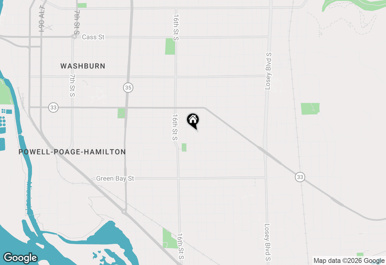Map of 1216 East Ave S, La Crosse, WI 54601