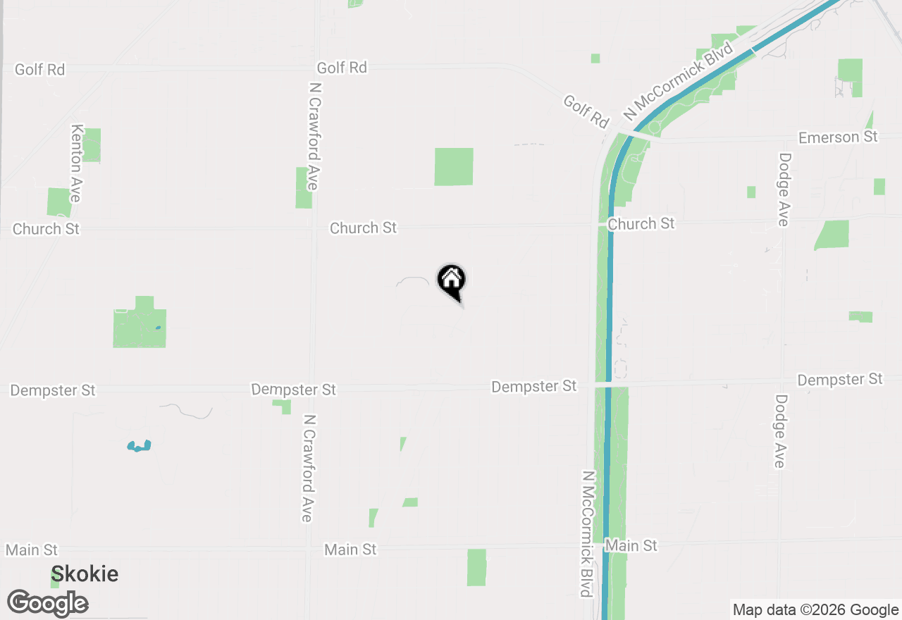 Map of 98 Williamsburg Road, Evanston, IL 60203