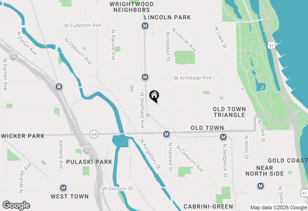 Map of 1822 N Fremont Street, Chicago, IL 60614