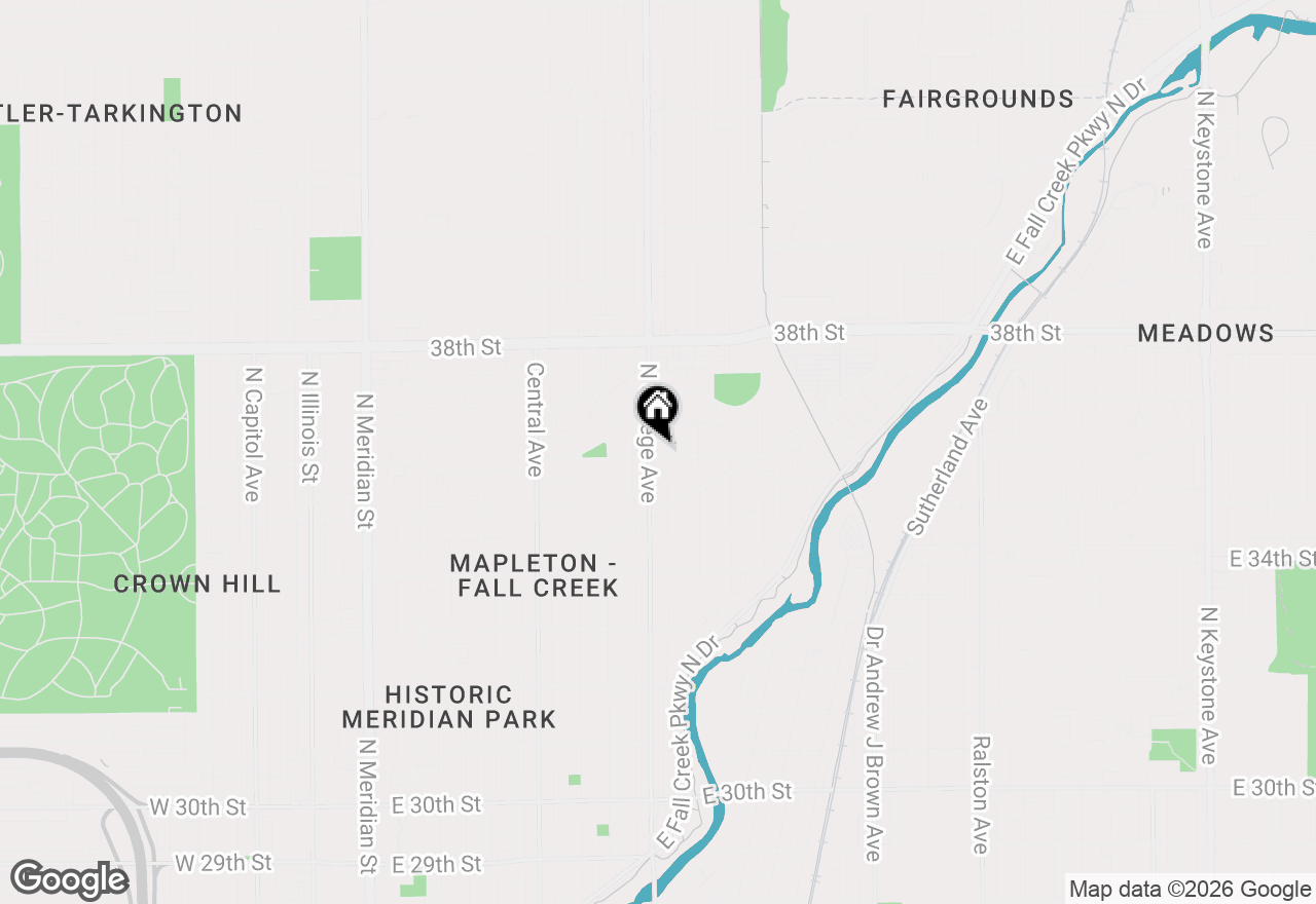 Map of 3601 N College Avenue, Indianapolis, IN 46205
