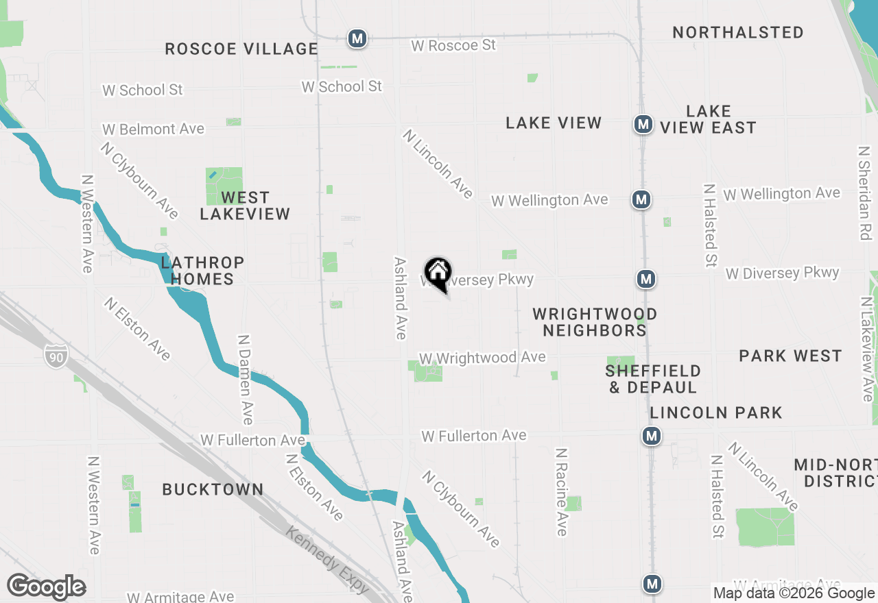 Map of 2730 N Greenview Avenue #M, Chicago, IL 60614