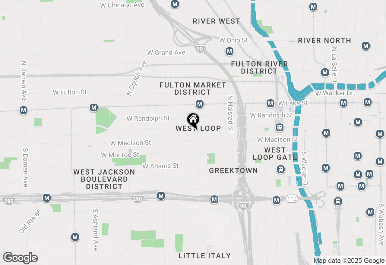 Map of 1017 W Washington Boulevard #4E, Chicago, IL 60607