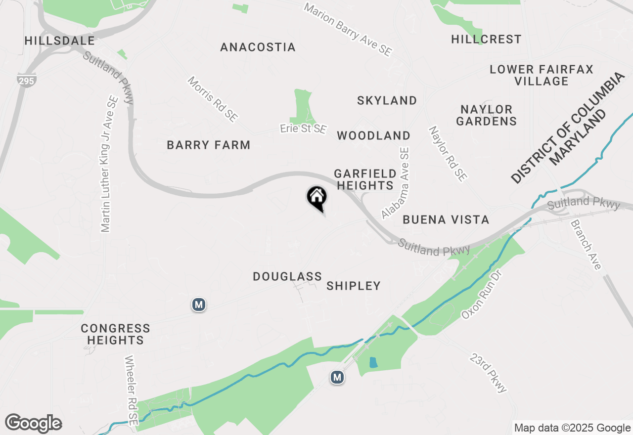 Map of 1834 Frederick Douglass Place Se, Washington, DC 20020