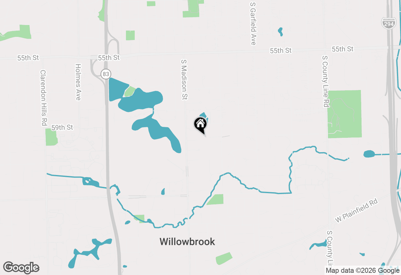 Map of 9 Clubside Court, Burr Ridge, IL 60527