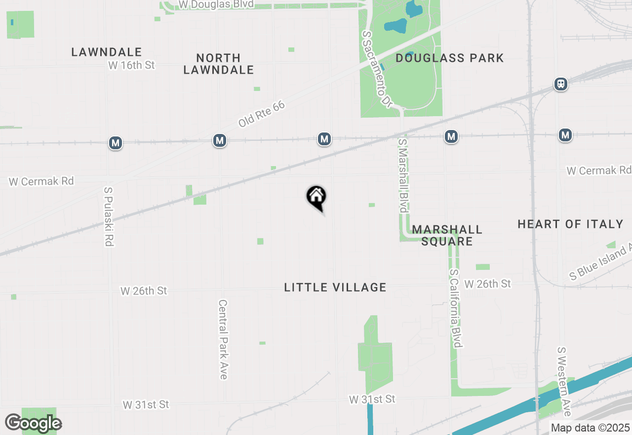 Map of 2328 S Sawyer Avenue, Chicago, IL 60623