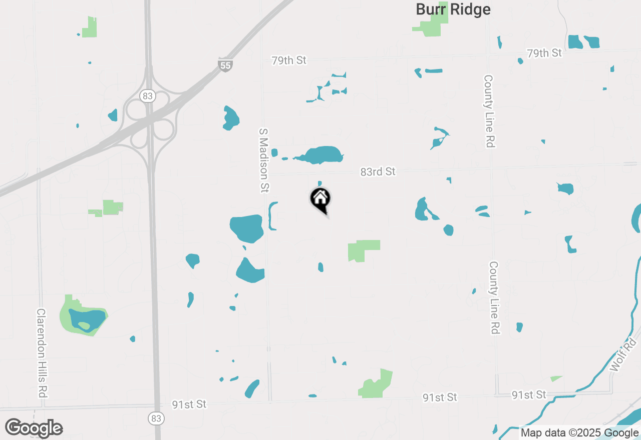 Map of 8473 Canterberry Drive, Burr Ridge, IL 60527