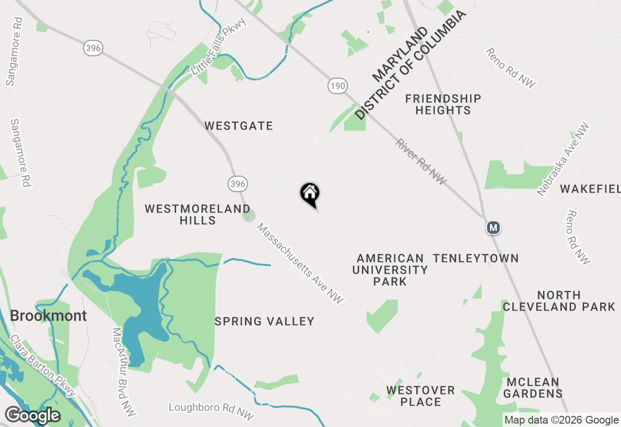 Map of 4825 Butterworth Place Nw, Washington, DC 20016