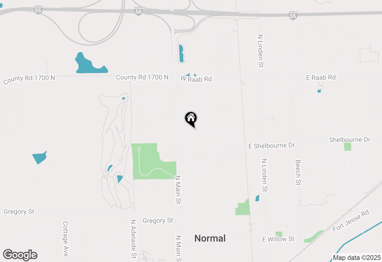 Map of 411 Belview Avenue, Normal, IL 61761