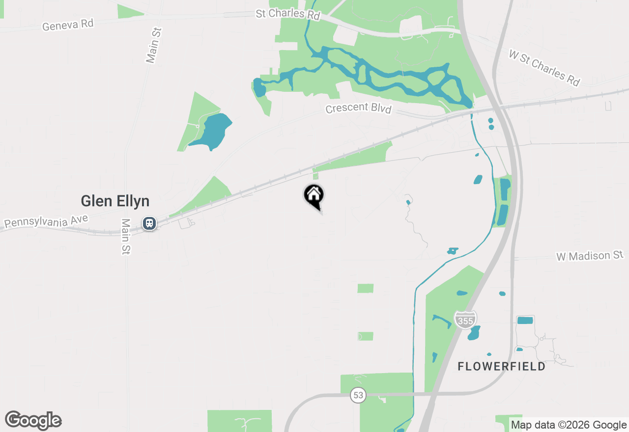 Map of 476 Longfellow Avenue, Glen Ellyn, IL 60137