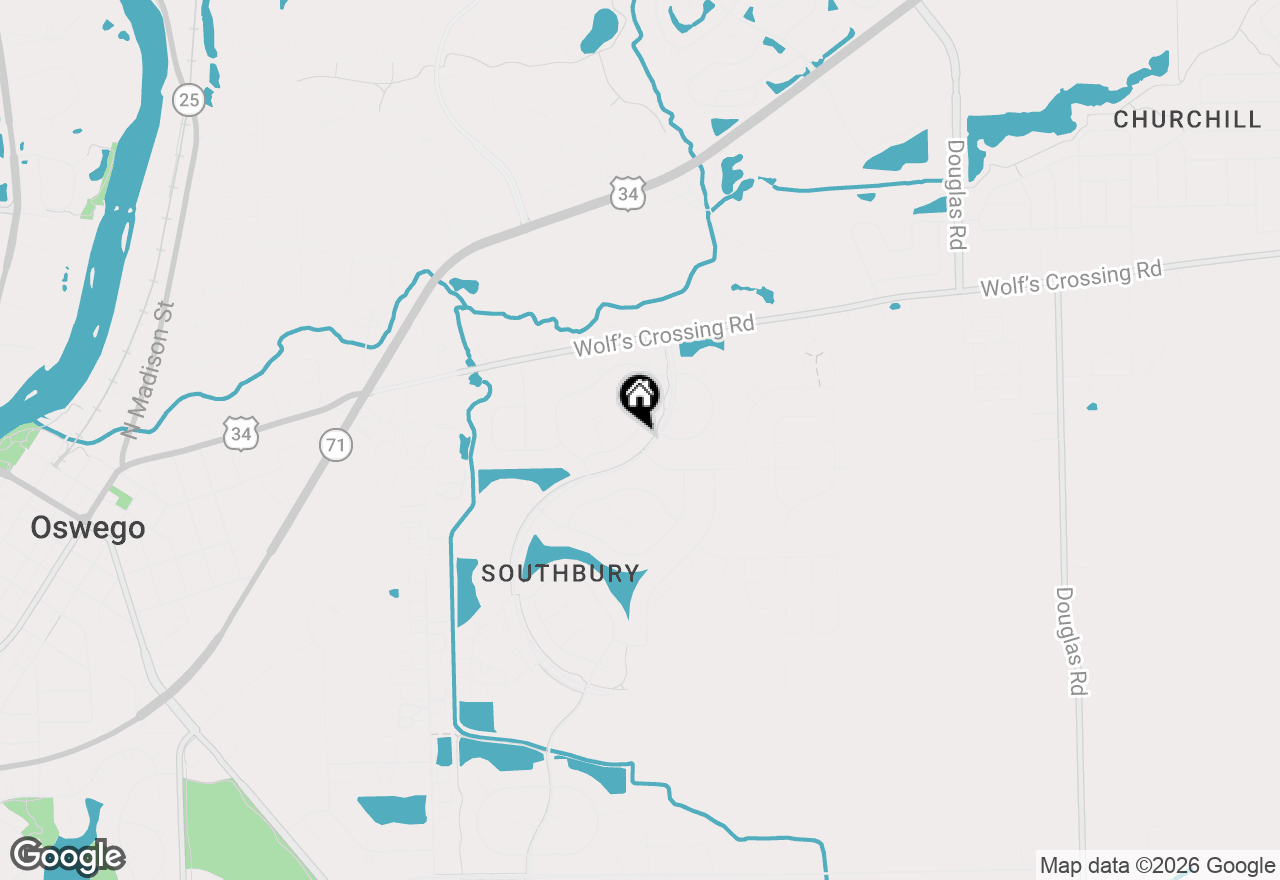 Map of 318 Winthrop Drive, Oswego, IL 60543