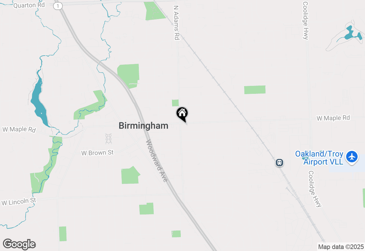 Map of 119 Adams Road, Birmingham, MI 48009