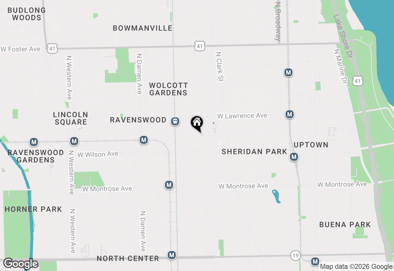 Map of 1705 W Leland Avenue, Chicago, IL 60640