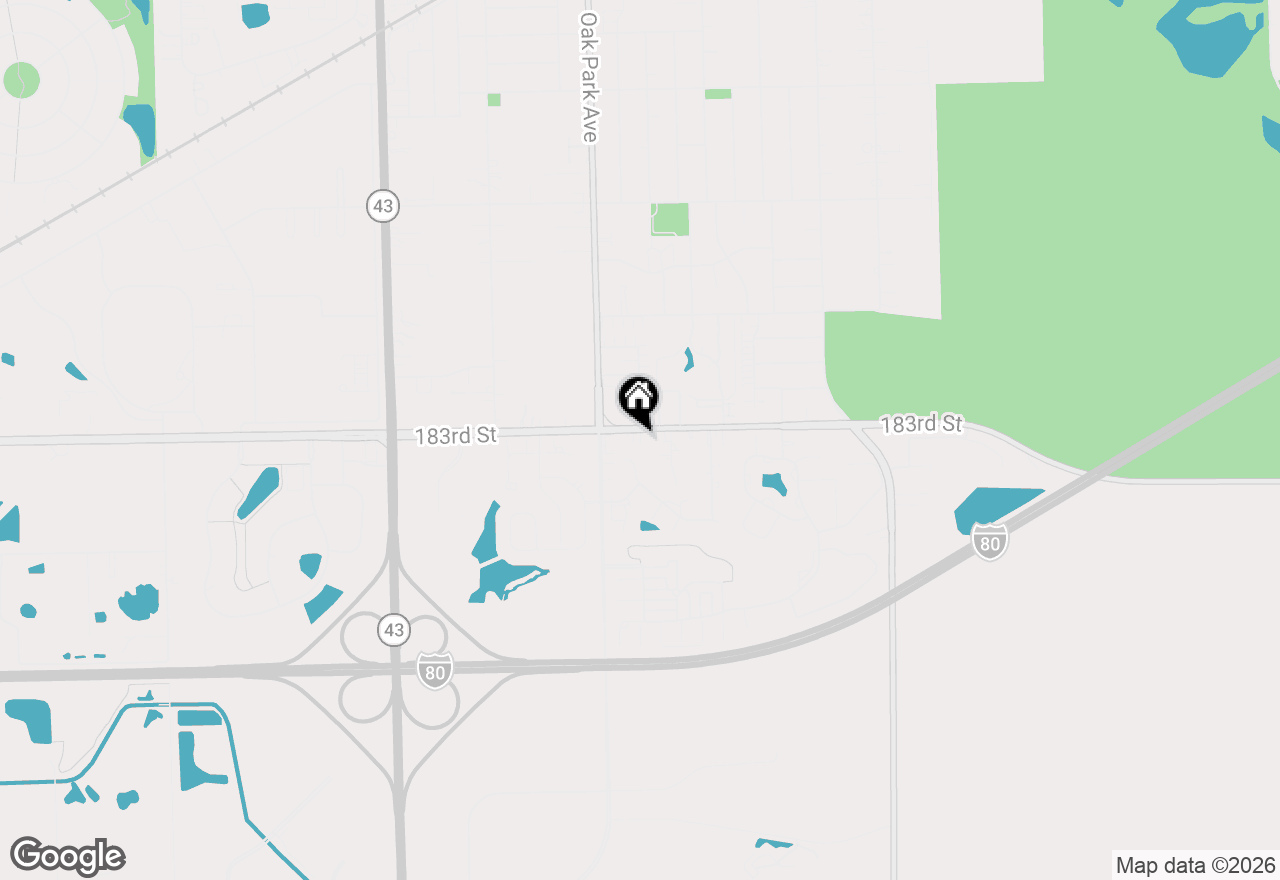 Map of 6731 183rd Street, Tinley Park, IL 60477