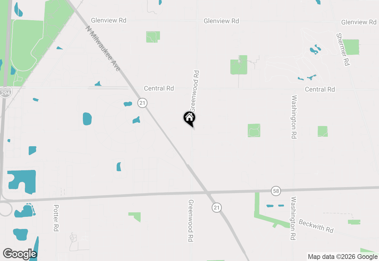 Map of 330 Greenwood Road, Glenview, IL 60025