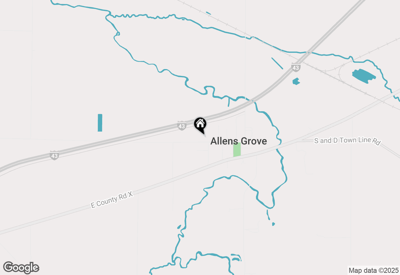 Map of W9526 Clinton St, Darien, WI 53114