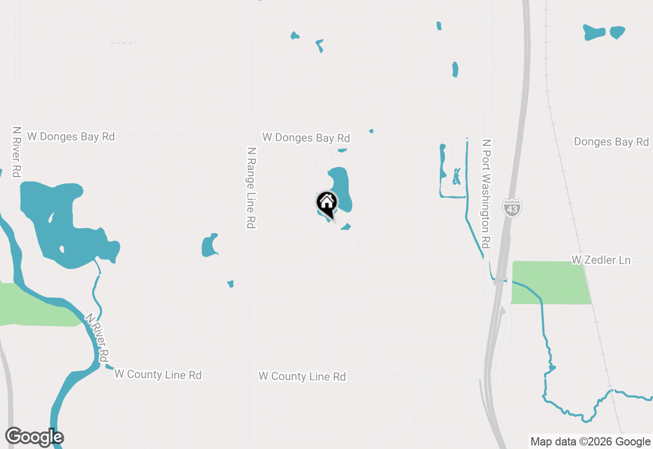 Map of 10117 N Gettysburg Ct, Mequon, WI 53092
